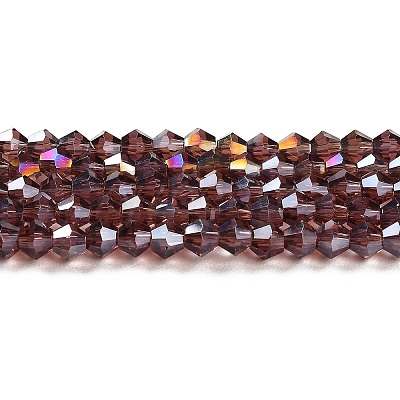 Transparent Electroplate Glass Beads Strands GLAA-F029-2mm-A05-1