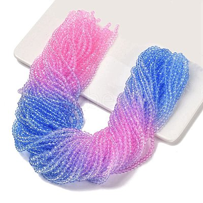 Transparent Painted Glass Beads Strands DGLA-A034-T3mm-A08-1