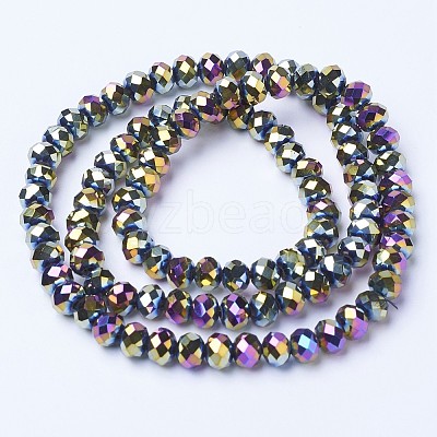 Electroplate Transparent Glass Beads Strands LS-EGLA-A034-T10mm-UA07-1