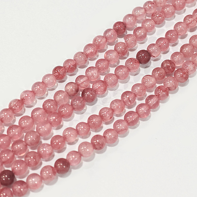 Natural Colorful Green Jade Beads Strands X-G-G757-02-4mm-1