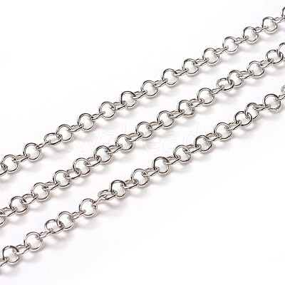 Tarnish Resistant 304 Stainless Steel Rolo Chains CHS-E016-02E-P-1