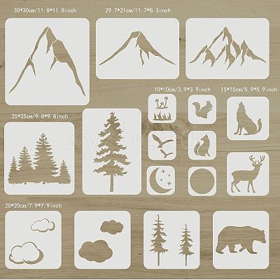 Plastic Drawing Painting Stencils Templates DIY-WH0172-691-1