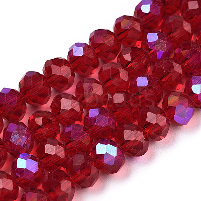 Electroplate Glass Beads Strands LS-EGLA-A034-T10mm-L20-1