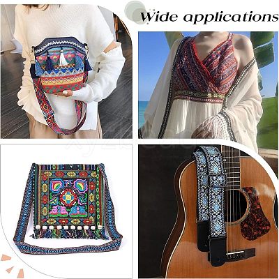 Ethnic Style Polyester Ribbons OCOR-WH0074-30-1