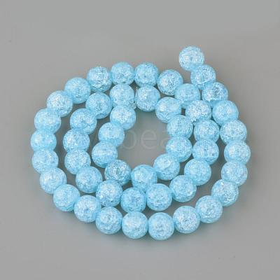 Synthetic Crackle Quartz Beads Strands GLAA-S134-8mm-13-1