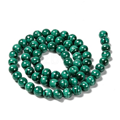 Natural Malachite Beads Strands G-O166-07A-6mm-1