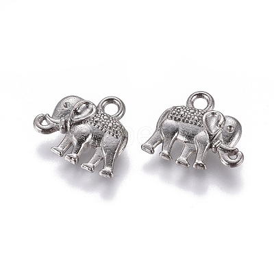 Vintage Elephant Charms A-PALLOY-ZN-47017-B-FF-1