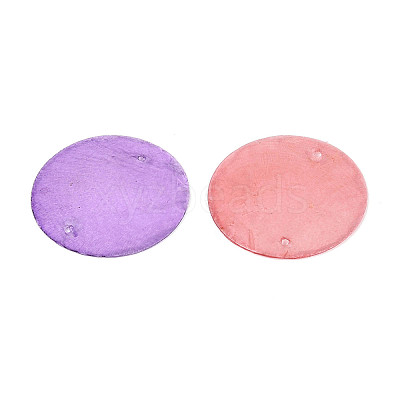 Spray Painted Natural Capiz Shell Disc Links Connector Charms SSHEL-T017-32M-1
