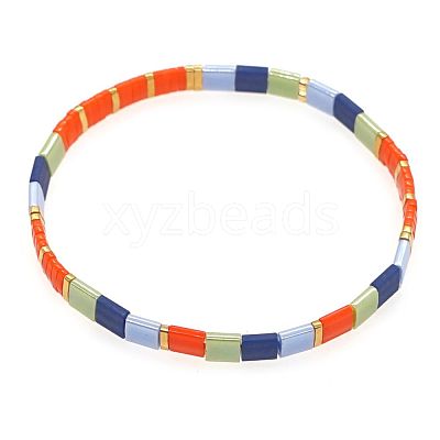 Bohemian Glass Seed Beaded Stretch Bracelets JM4508-65-1