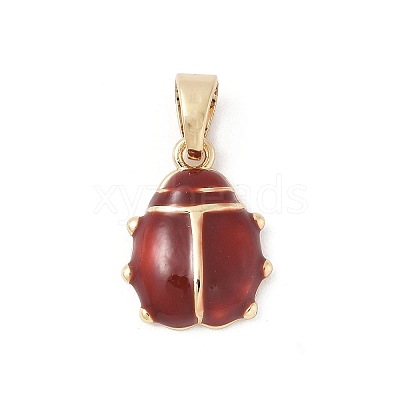 Brass Enamel Pendants KK-Z107-07G-1