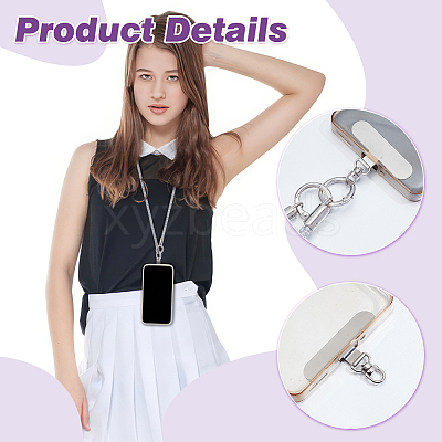 2Sets 2 Styles Alloy Mobile Phone Straps AJEW-NB0009-04B-1