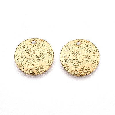 304 Stainless Steel Pendants STAS-N109-01G-1