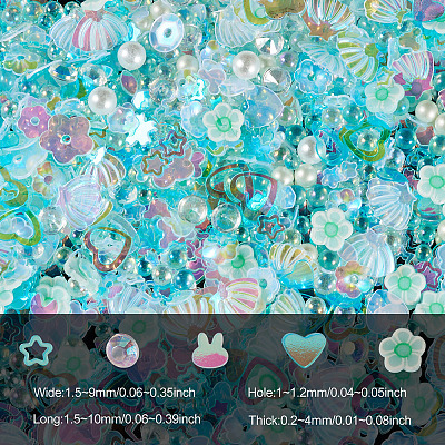 Handmade Polymer Clay Cabochons CLAY-TADJ0001-01G-1