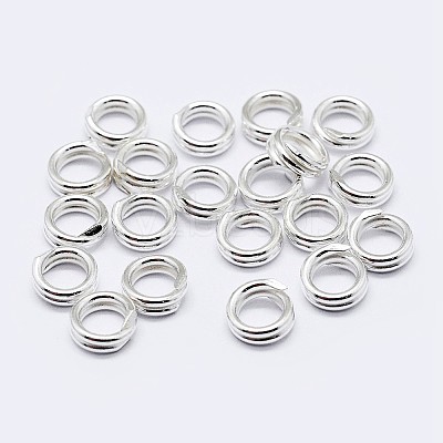 925 Sterling Silver Split Jump Rings STER-F036-01S-1x8mm-1