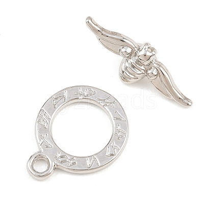 Brass Toggle Clasps KK-G548-42P-03-1