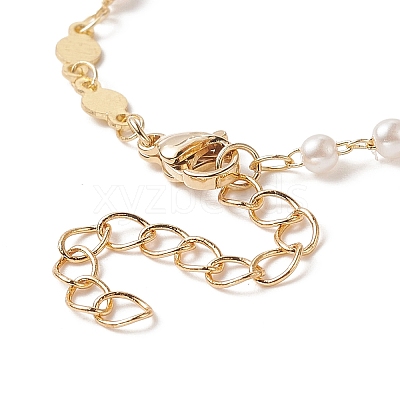 Brass Flat Round Link Chain Bracelet Making AJEW-JB01150-03-1