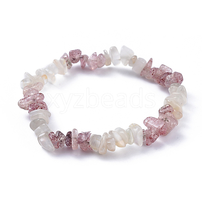 Natural Mixed Stone Chip Stretch Bracelets BJEW-JB04490-1