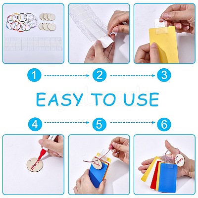 10Pcs 10 Colors Iron Cable Wire Keychains FIND-CP0003-82-1