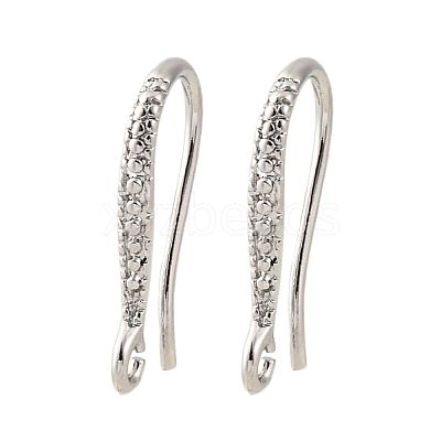 Brass Earring Hooks EJEW-R025-14P-1