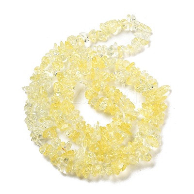 Transparent Crackle Glass Beads Strands GLAA-U004-01E-1