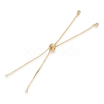 Rack Plating Adjustable Brass Slider Bracelet Making MAK-R025-02G-1-1
