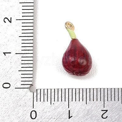 Fruit Alloy Enamel Pendants ENAM-P264-02E-G-1