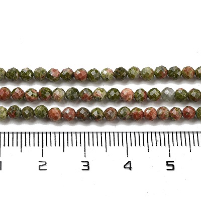 Natural Unakite Beads Strands G-B088-C15-03-1