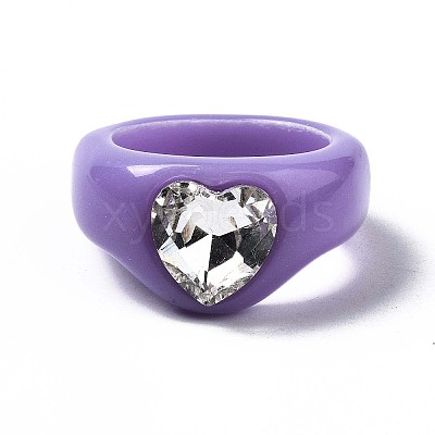 Opaque Acrylic Finger Rings RJEW-Q162-001C-1