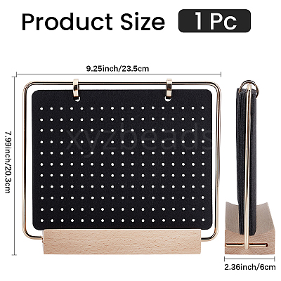 Felt with Iron Display Stands with Wood Base for Brooch ODIS-SC0001-11-1