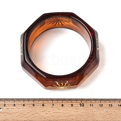 Resin Bangles for Women BJEW-B167-01B-1