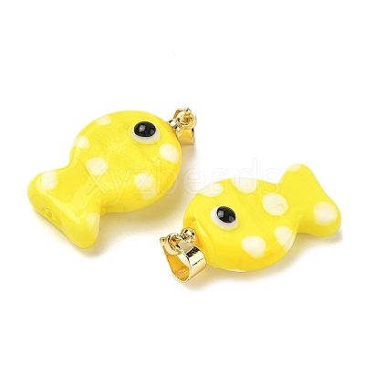 Handmade Lampwork Pendants LAMP-G168-04G-1