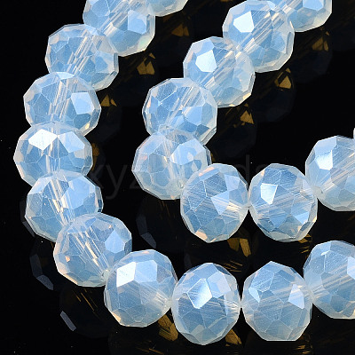 Electroplate Glass Beads Strands EGLA-A034-J8mm-A04-1