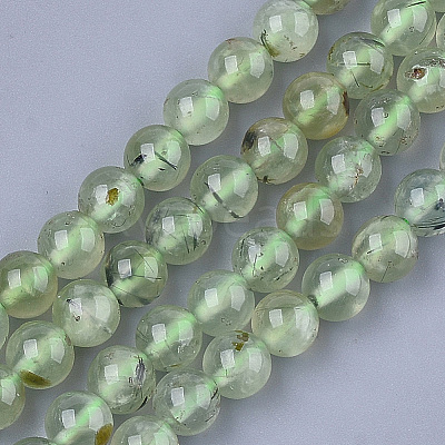 Natural Prehnite Beads Strands LS-G-S333-6mm-032-1