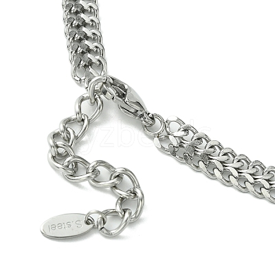 Chunky with Cubic Zirconia Necklaces NJEW-Q322-02P-1