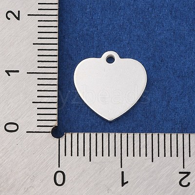 925 Sterling Silver Blank Heart Charms STER-F057-03S-03-1