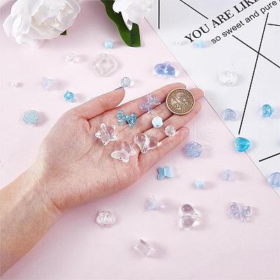 150 Pieces Random Rose Acrylic Beads Bear Pastel Spacer Beads Butterfly Loose Beads for Jewelry Keychain Phone Lanyard Making JX543F-1