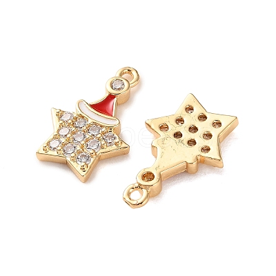 Brass Micro Pave Cubic Zirconia Pendants X1-KK-D420-01G-05-1