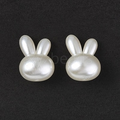ABS Plastic Imitation Pearl Beads OACR-P007-65-1