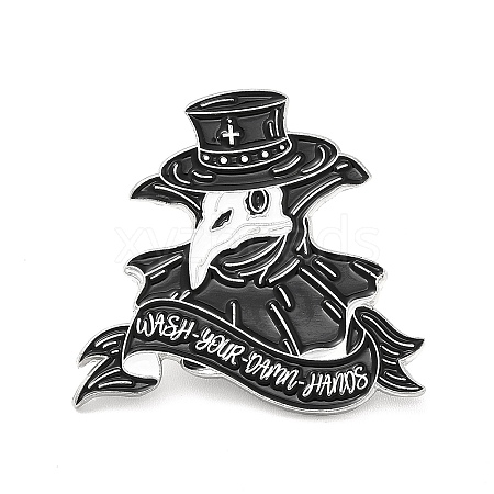 Plague Doctor Enamel Pin JEWB-I022-11C-P-1