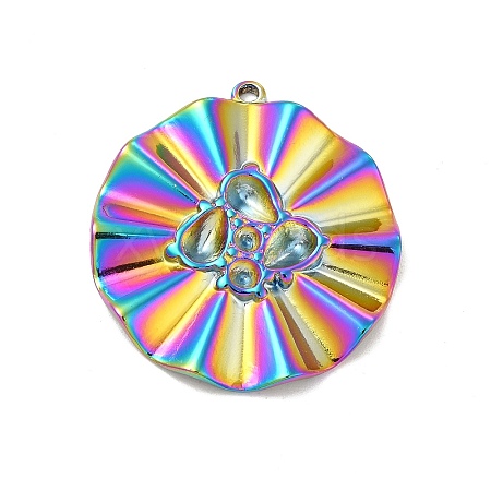 Ion Plating(IP) 304 Stainless Steel Pendants Rhinestone Settings STAS-B032-17MC-1