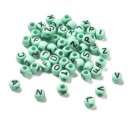 Opaque Acrylic Beads OACR-R005-02J-1