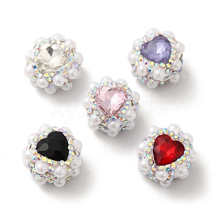 Polymer Clay Rhinestone Beads RGLA-D050-04-1