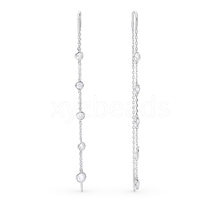 Rhodium Plated 925 Sterling Silver Ear Thread for Women HR0515-1