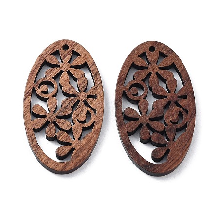 Walnut Wood Laser Cut Pendants WOOD-Q051-01B-1