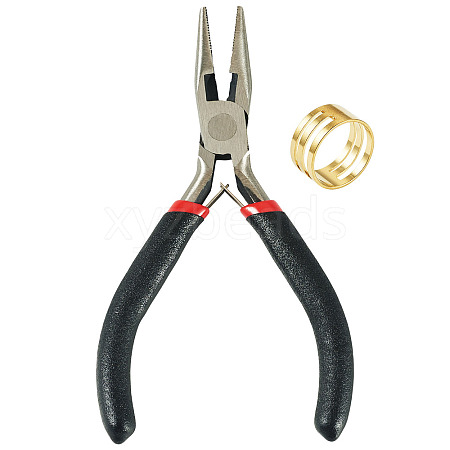 1Pc 5 inch Carbon Steel Chain Nose Pliers for Jewelry Making Supplies TOOL-TADJ0001-08-1