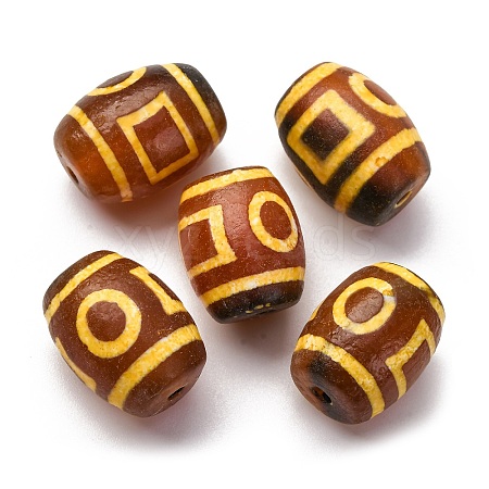 Tibetan Style dZi Beads TDZI-NH0001-E04-02C-1