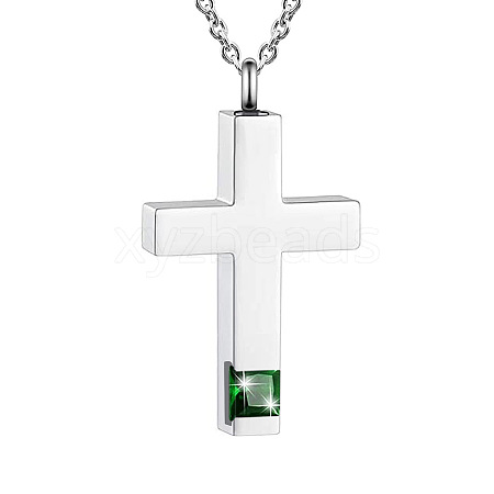 Cross Urn Ashes Pendant Necklace PW-WGBB57D-05-1