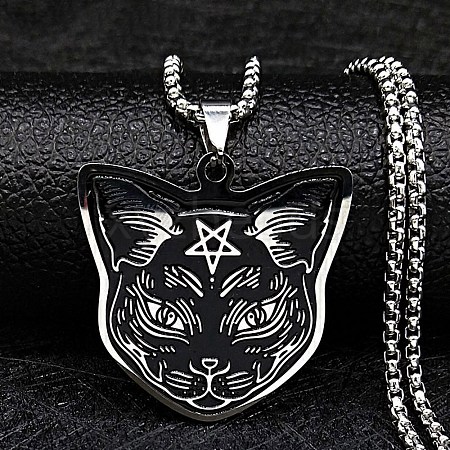 Non-Tarnish 304 Stainless Steel Pendant Necklaces NJEW-K253-06P-1