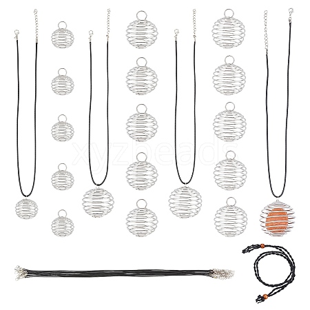 SUNNYCLUE Round Wire Pendant Necklaces DIY Making Kit DIY-SC0017-52-1