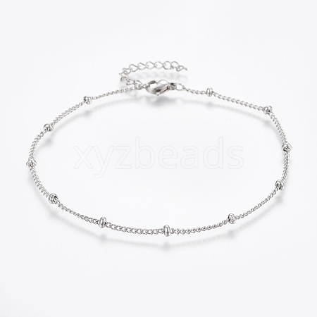 304 Stainless Steel Anklets AJEW-H013-04P-1